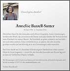 Necrologio Annelise Bazzell-Sutter