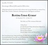Necrologio Bettina Ernst-Krauer