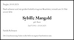 Obituary Sybille Mangold