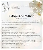 Obituary Hildegard Näf-Wittwer