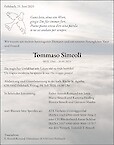 Todesanzeige Tommaso Simeoli