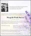 Todesanzeige Margrith Wirth-Steiner