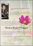 Obituary Therésè Kopp Z‘Graggen, Luzern