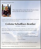 Obituary Colette Schaffner-Beutler