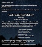 Obituary Carl Hans Friedrich Frey, Loano, Italien
