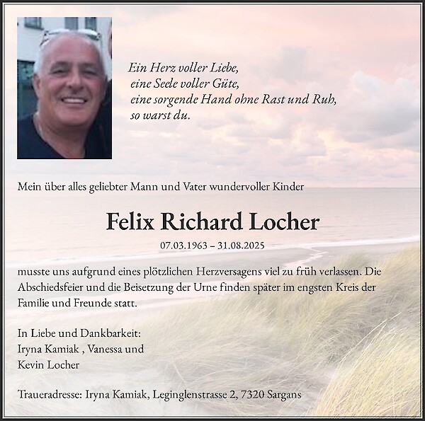 Obituary Felix Richard Locher
