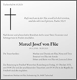 Obituary Marcel Josef von Flüe