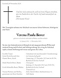 Obituary Verena Paula Borer