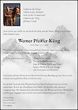 Avis de décès Werner Pfeiffer - Küng, Näfels