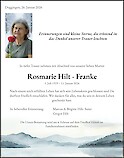 Obituary Rosmarie Hilt - Franke, Duggingen