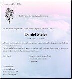 Obituary Daniel Meier, Villmergen