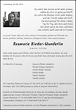 Todesanzeige Rosmarie Binder-Wunderlin