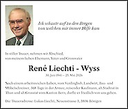 Todesanzeige Ren&eacute; Liechti - Wyss