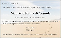 Todesanzeige Maurizio Palma di Cesnola