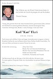Todesanzeige Karl "Kari" Fluri