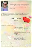 Todesanzeige Anna Locher