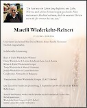 Todesanzeige Mareili Wiederkehr-Reinert