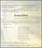 Todesanzeige Erwin Z&ouml;beli