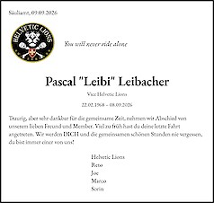 Todesanzeige Pascal "Leibi" Leibacher