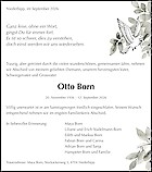 Todesanzeige Otto Born, Niederbipp