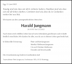 Todesanzeige Harald Jungmann, Forch