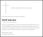 Todesanzeige Dorli Salvator, Chur