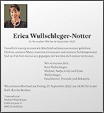 Necrologio Erica Wullschleger-Notter, Berikon