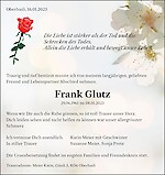 Obituary Frank Glutz, Sisseln