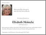 Todesanzeige Elisabeth Meinecke