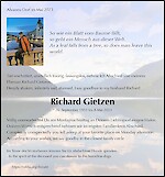 Avis de décès Richard Gietzen, Alvaneu Dorf