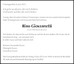 Avis de décès Rino Giovannetti