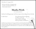 Todesanzeige Monika Wirth