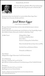 Necrologio Josef Birrer-Egger, Emmenbücke
