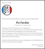Todesanzeige Pio Parolini