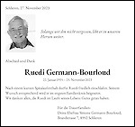 Avis de décès Ruedi Germann-Bourloud