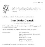 Obituary Irma Bühler-Gautschi