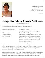 Necrologio Margretha (Gheta) Schorta-Cathomas