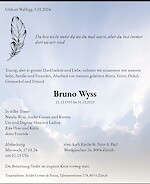 Necrologio Bruno Wyss