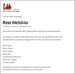 Necrologio Reto Melchior, Wetzikon