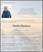 Obituary Martha Hausheer