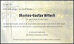 Todesanzeige Thomas-Gustav Bitterli