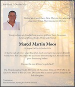 Todesanzeige Marcel Martin Moos