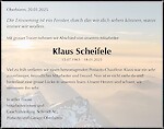 Necrologio Klaus Scheifele